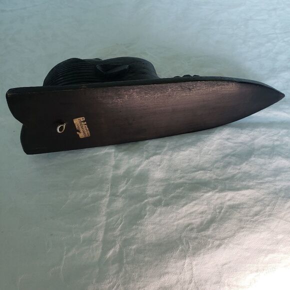 Vintage hand carved African bust - Picture 5 of 6